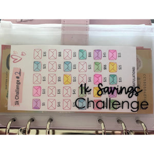 1K Savings Challenge Cash Envelope Labels