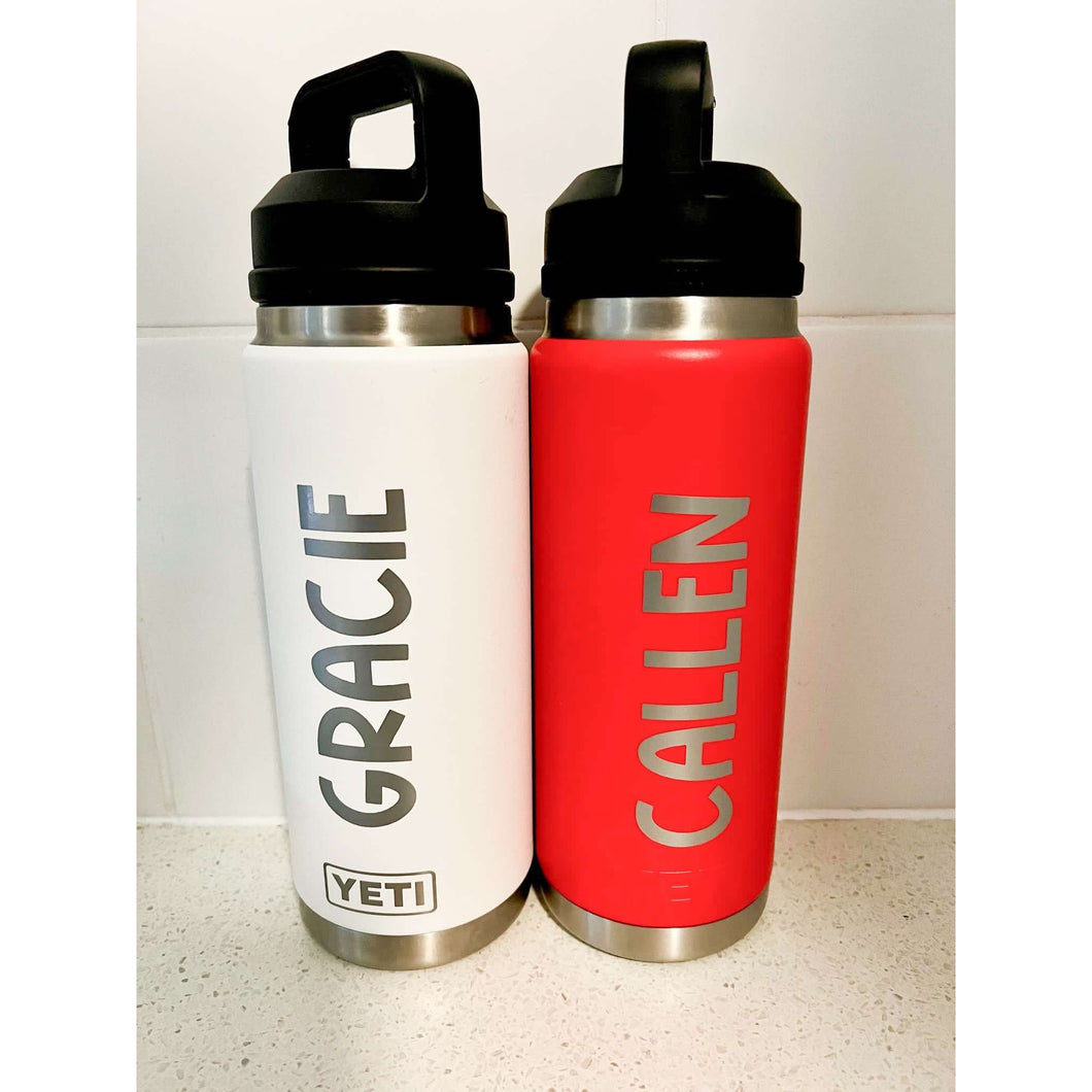 Engraved Look Drink Bottle Label (Suitable for Yeti)